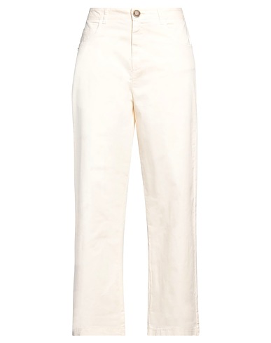 MANILA GRACE Pantalone Avorio 97% Cotone, 3% Elastan