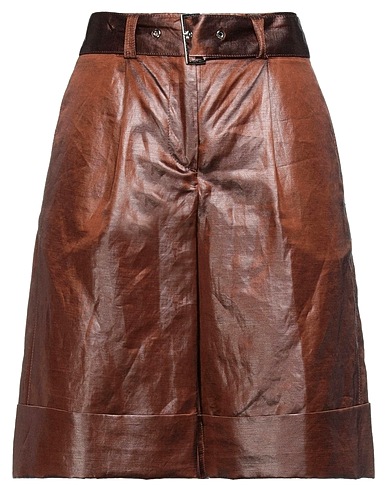 PESERICO Shorts & Bermuda Chocolate brown 49% Linen, 32% Polyester, 19% Cotton