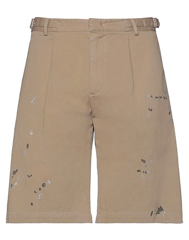 PAOLO PECORA Shorts & Bermuda Khaki 97% Cotton, 3% Elastane