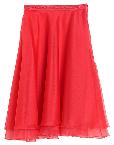 ELISABETTA FRANCHI Gonna midi Rosso 100% Poliestere
