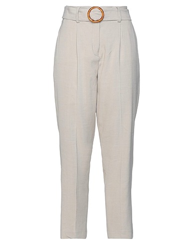 SEDUCTIVE Casual pants Beige 57% Linen, 41% Viscose, 2% Elastane