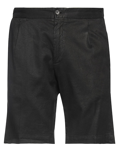 DEVORE INCIPIT Shorts & Bermuda Black 49% Linen, 49% Cotton, 2% Elastane