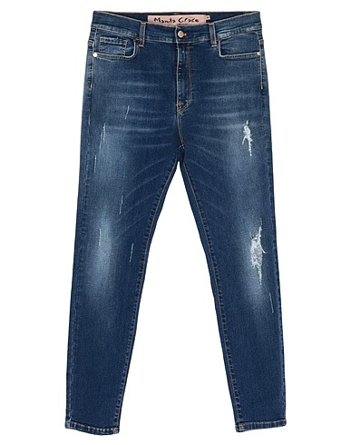 MANILA GRACE Denim pants Blue 98% Cotton, 2% Elastane