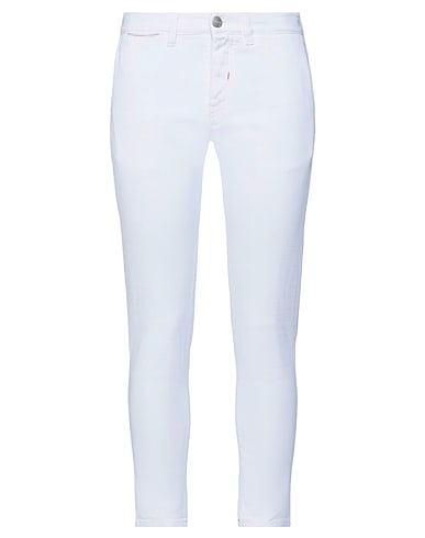 MEMORY'S LTD Denim trousers White 100% Cotton