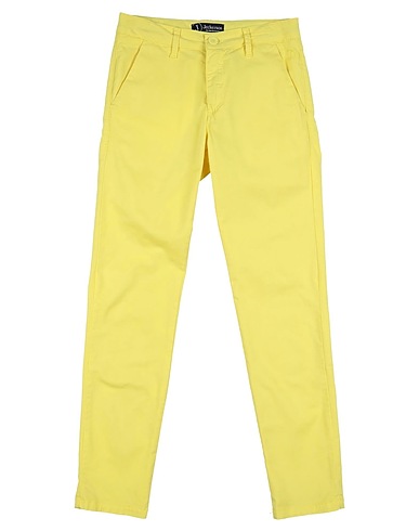 JECKERSON Casual trouser Yellow 98% Cotton, 2% Elastane