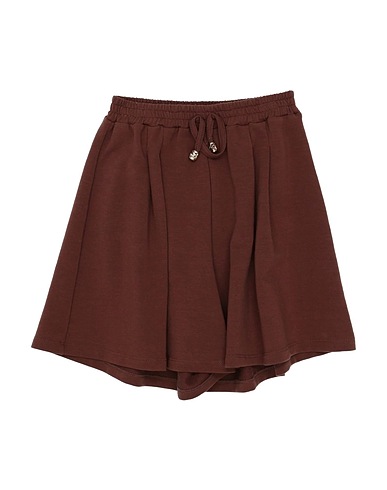 MARIUCCIA Shorts & Bermuda Brown 95% Cotton, 5% Elastane