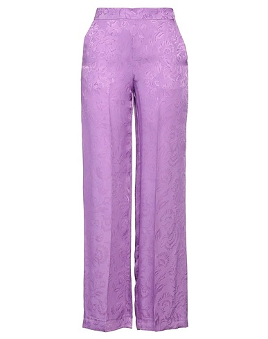 MALÌPARMI Casual trouser Mauve 57% Acetate, 43% Viscose