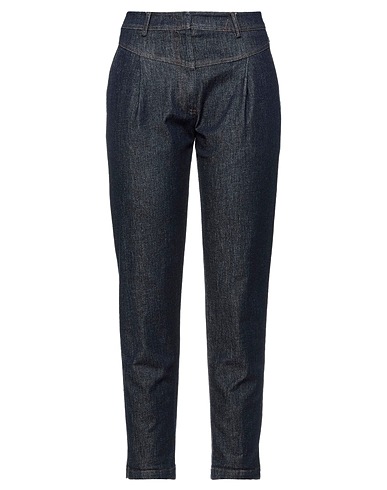 KONTATTO Denim trousers Blue 89% Cotton, 9% Polyester, 2% Elastane