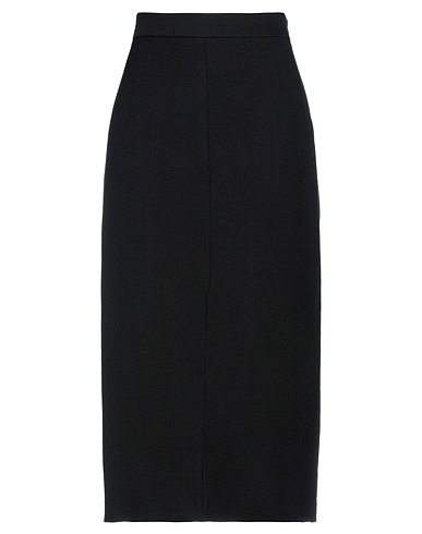 BRUNELLO CUCINELLI Midi skirt Black 73% Viscose, 27% Linen