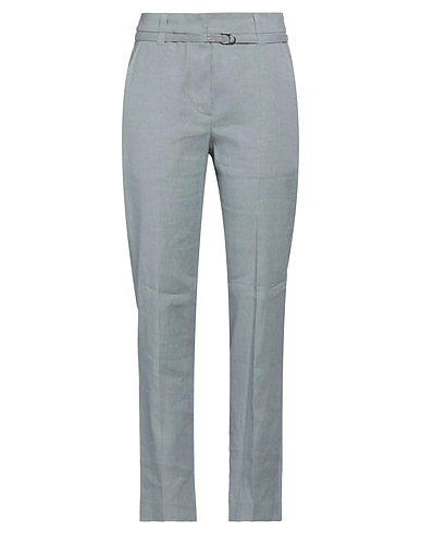 BRUNELLO CUCINELLI Casual trouser Grey 65% Linen, 34% Cotton, 1% Elastane, Brass, Ecobrass