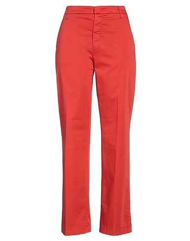 DONDUP Casual trouser Brick red 97% Cotton, 3% Elastane