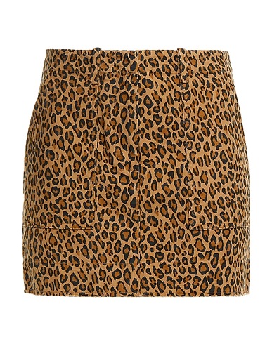 NILI LOTAN Mini skirt Light brown 100% Cotton