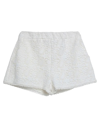 GAëLLE Paris Shorts & Bermuda White 100% Polyester, Viscose, Linen