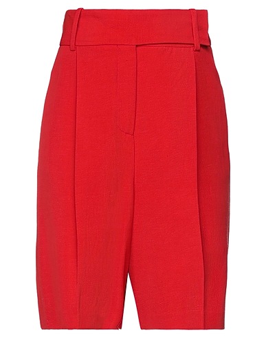 ERMANNO SCERVINO Shorts y Bermudas Rojo 76% Viscosa, 24% Lino