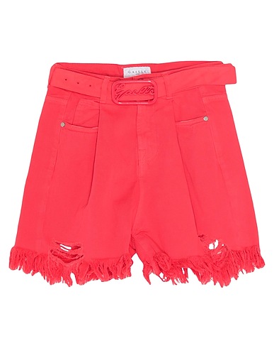 GAëLLE Paris Denim shorts Red 100% Cotton