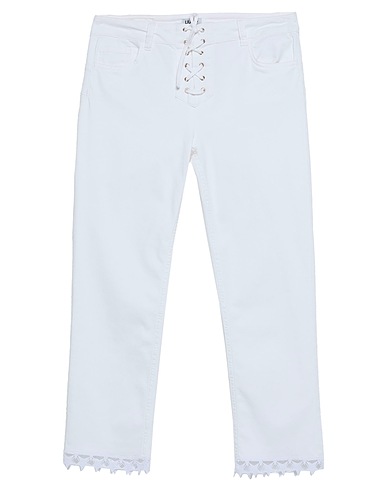 LIU •JO Casual trouser White 97% Cotton, 3% Elastane