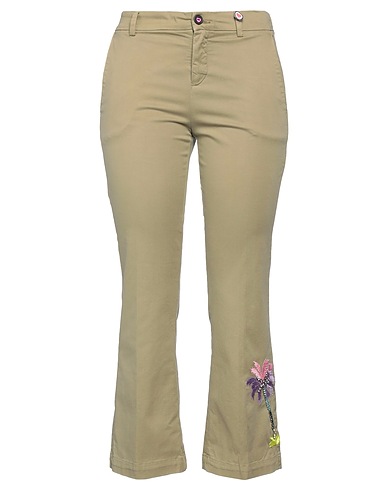I LOVE MP Pantalone Verde militare 98% Cotone, 2% Elastan