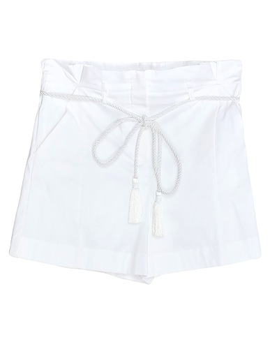 PATRIZIA PEPE Shorts & Bermuda White 79% Cotton, 18% Polyamide, 3% Elastane