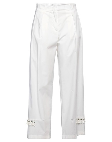 BEATRICE .B Casual trouser White 96% Cotton, 4% Elastane