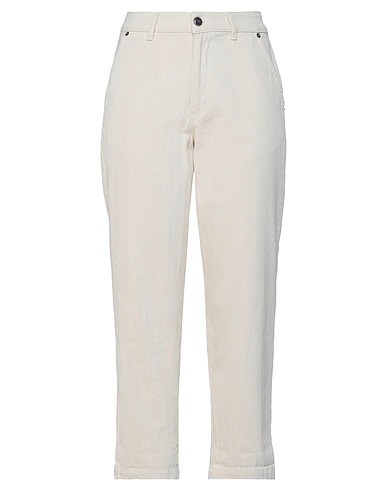 SEMICOUTURE Denim trousers Beige 100% Cotton