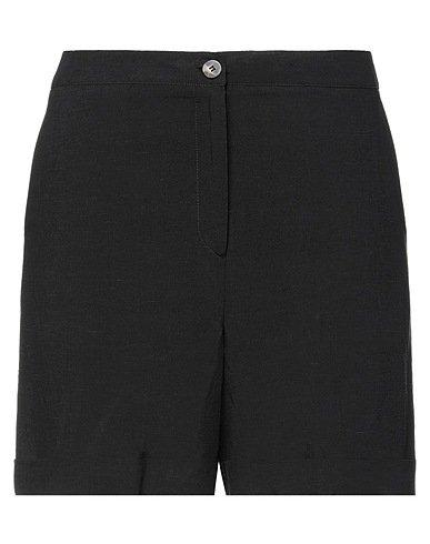 KAOS JEANS Shorts & Bermuda Black 60% Viscose, 40% Linen
