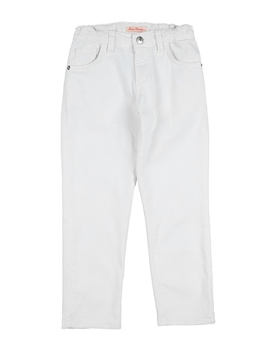 LOVE THERAPY Denim trousers White 98% Cotton, 2% Elastane