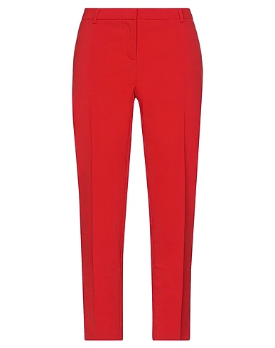 SEMICOUTURE Casual trouser Red 64% Polyester, 34% Viscose, 2% Elastane