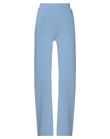 NANUSHKA Casual trouser Sky blue 66% Acetate, 20% Nylon, 14% Polyester