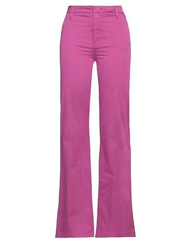 MANILA GRACE Casual trouser Mauve 97% Cotton, 3% Elastane