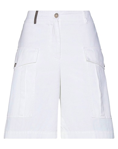 PESERICO Shorts & Bermuda White 99% Cotton, 1% Elastane