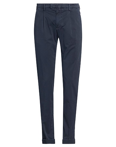 BRIGLIA 1949 Casual pants Slate blue 97% Cotton, 3% Elastane