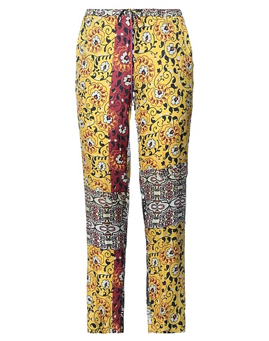 MANILA GRACE Pantalone Giallo ocra 100% Viscosa