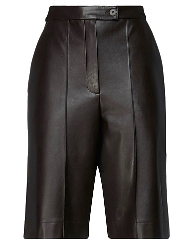 OLĒNICH Shorts & Bermuda Dark brown 57% Polyester, 43% Polyurethane, Cotton, Viscose