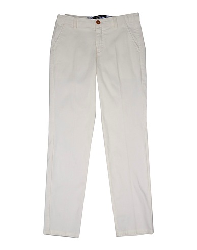 TAGLIATORE Casual trouser Ivory 97% Cotton, 3% Elastane