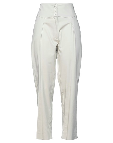 JIJIL Casual trouser Light grey 97% Cotton, 3% Elastane
