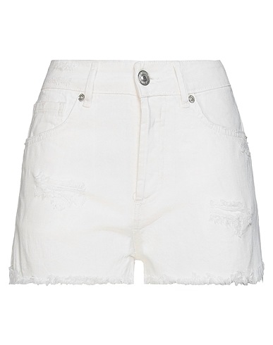 ANIYE BY Denim shorts White 100% Cotton