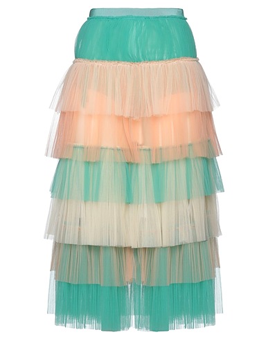 ELISABETTA FRANCHI Midi skirt Green 100% Polyamide, Viscose, Cotton