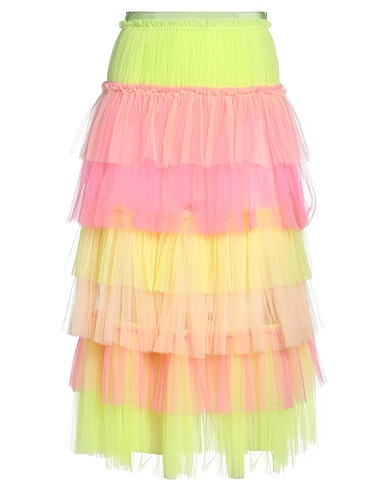 ELISABETTA FRANCHI Midi skirt Pink 100% Polyamide, Viscose, Cotton