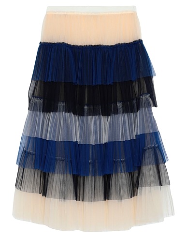 ELISABETTA FRANCHI Midi skirt Blue 100% Polyamide, Viscose, Cotton