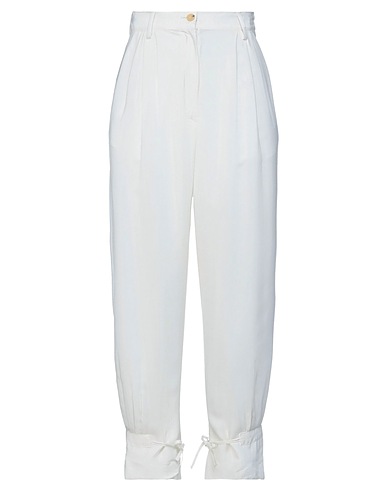 FORTE_FORTE Casual trouser Ivory 55% Viscose, 45% Cupro