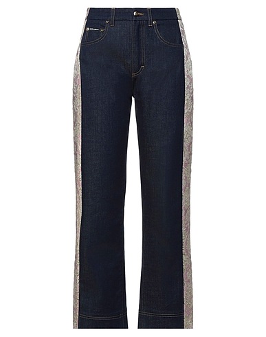 DOLCE&GABBANA Denim trousers Blue 55% Cotton, 18% Polyester, 15% Metallic Polyester, 12% Textile fibres, Brass
