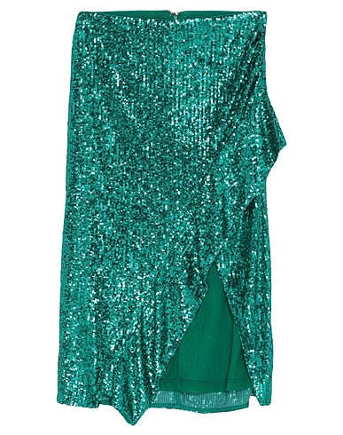 PINKO Midi skirt Emerald green 93% Polyester, 7% Elastane