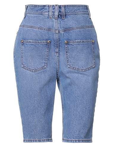 BALMAIN Denim shorts Blue 100% Cotton