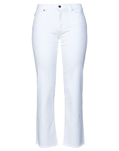 LOVE MOSCHINO Denim pants White 58% Cotton, 33% Lyocell, 6% Elastomultiester, 3% Elastane