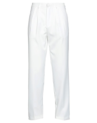 THE FUTURE Casual trouser White 100% Polyester