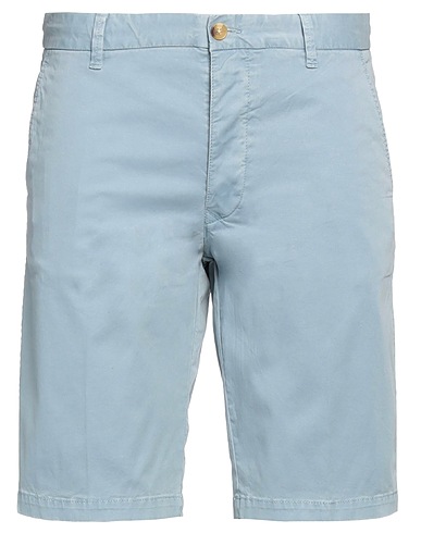 BLAUER. Shorts & Bermuda Light blue 97% Cotton, 3% Elastane