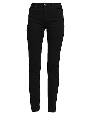 EMPORIO ARMANI Denim pants Black 90% Cotton, 7% Polyester, 3% Elastane