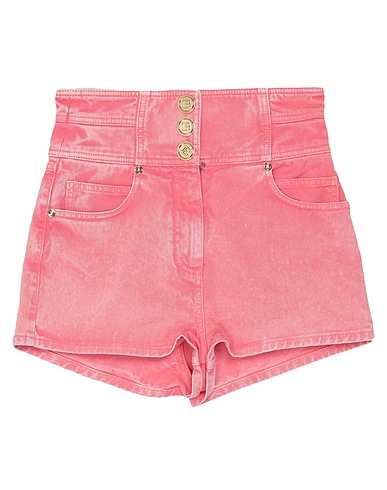 BALMAIN Denim shorts Pink 100% Cotton