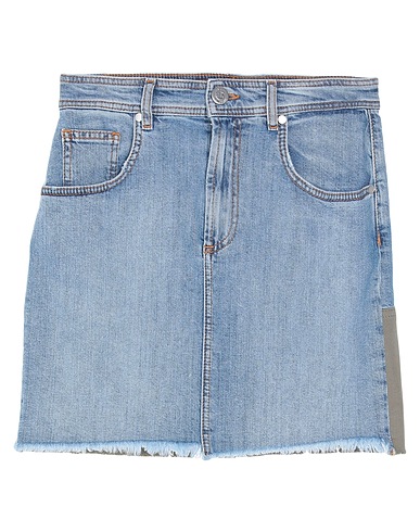 GAëLLE Paris Denim skirt Blue 97% Cotton, 3% Elastane