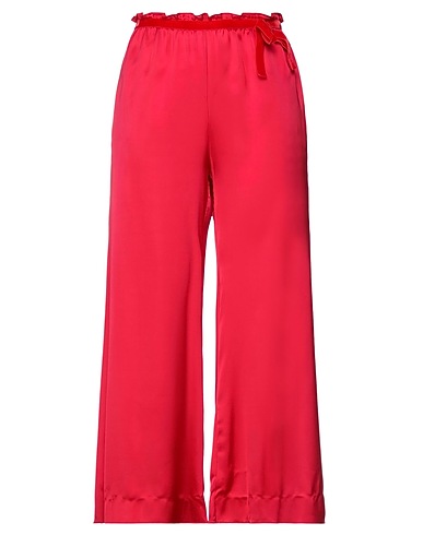 VIRNA DRÒ Casual trouser Red 97% Viscose, 3% Elastane